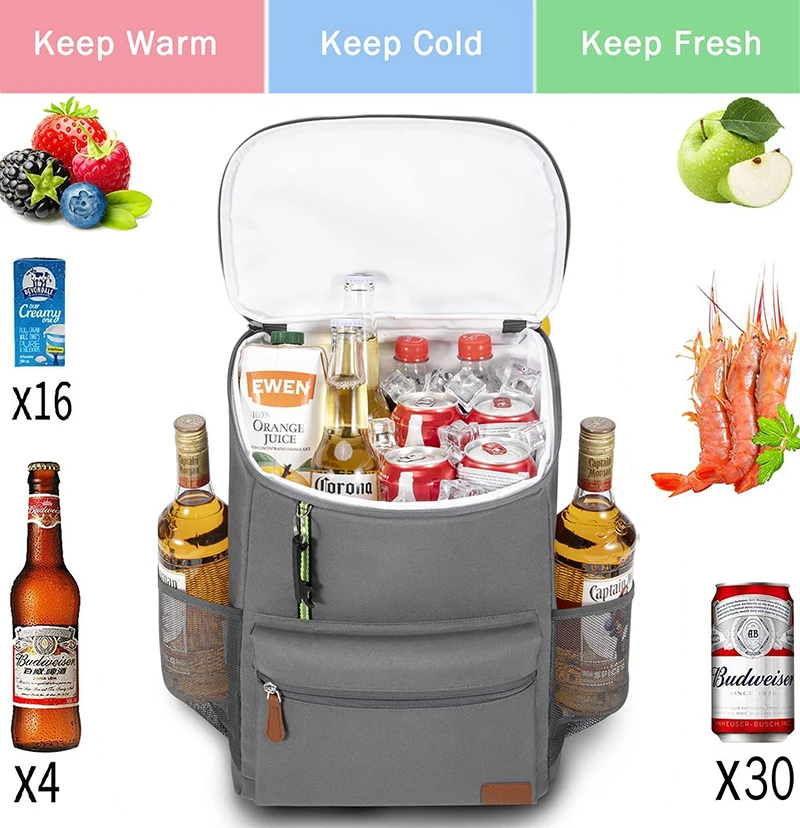 Daily Work Business Use Lunch Cooler Bag Versatile Function Wine Cooler Bag With Wine Pockets Beverage Cooler Keep Cold 16 Hours