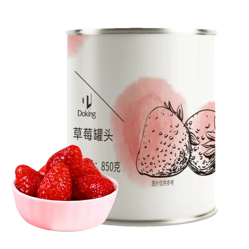 Delicious Healthy Canned Fruit Fresh Strawberries In Syrup Canned Strawberry In Can  Drinks Dessert 0.85kg from CN