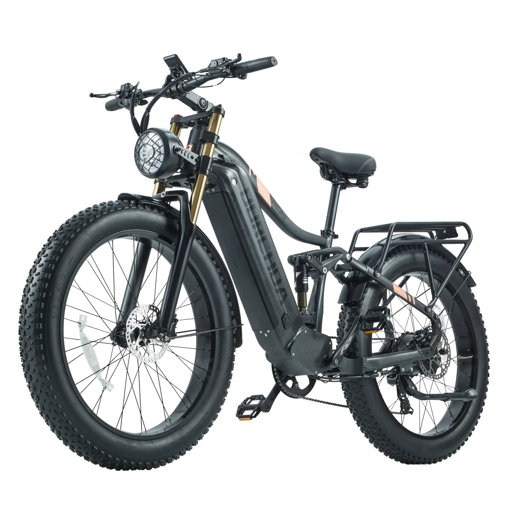 Burchda HC26 FOB Factory ultra-long life lithium battery Electric Snow Bicycle  48V30AH  750W+1000W DUAL motors MOUNTAIN Bike