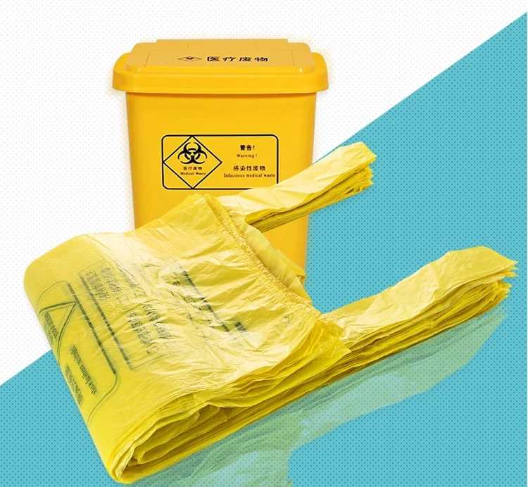 High quality PE degradable disposable waterproof recyclable various clinical bio medical garbage bags