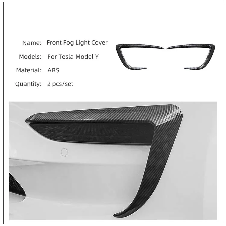 Maremlyn Front Fog Lamp Trim Rear View Mirror Cover Side Fender Cover For Tesla Model Y Accessories