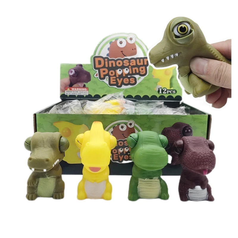 Factory Direct Pop Out Eyes Squeeze Animals Dinosaur Stress Relief Toys Sensory Fidget Anxiety Relief Squeeze Toys