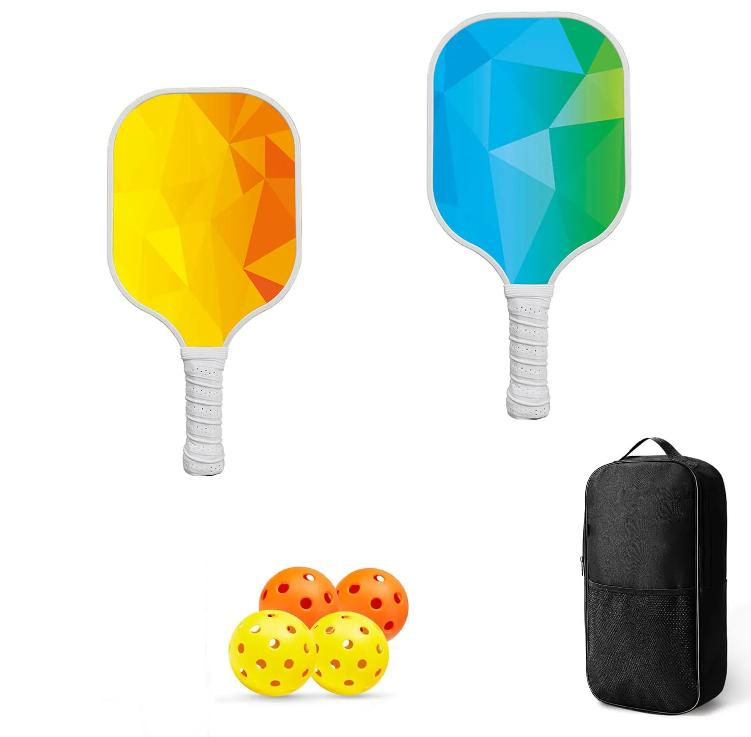 2024 Factory design High Quality USAPA Approved PP Honeycomb Core Pickleball Paddle Set Carbon Fiber Pickle Ball