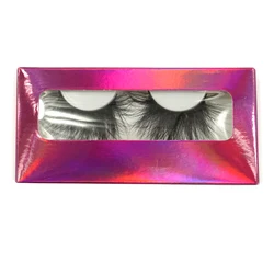 Holographic packaging box eyelash box packaging 3d mink lashes custom eyelash packaging box