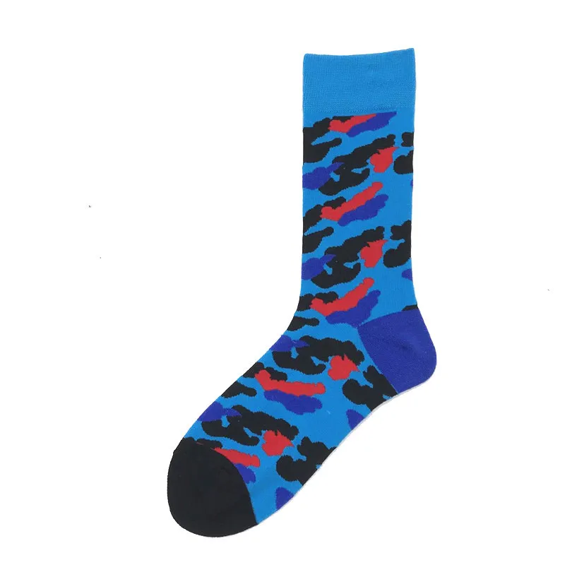 Wholesale custom logo design Calcetines cotton mens socks unisex Customized fashion colorful funny happy crew socks men