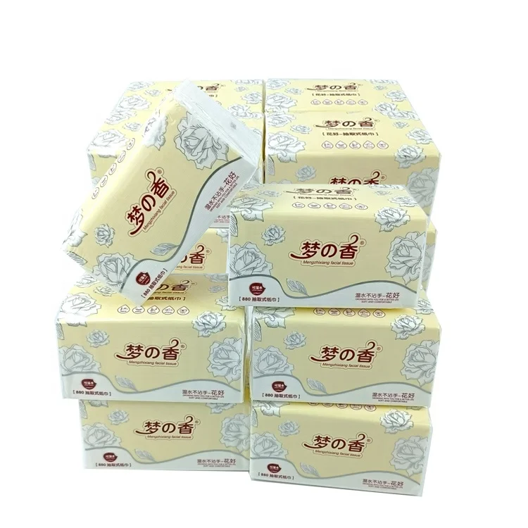 Customized extra strong food safe household tissue travel pack natural white facial tissue paper 3ply