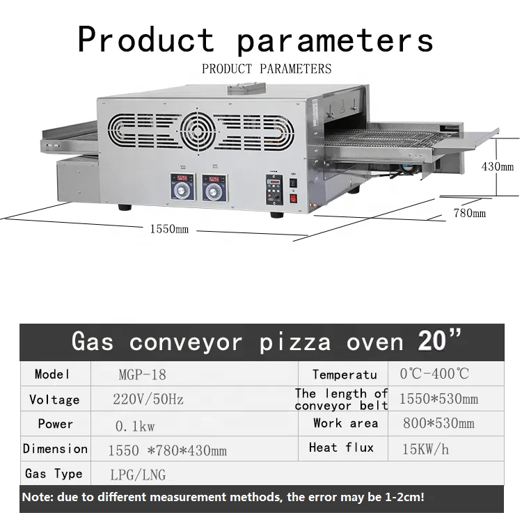 high quality restaurant commercial big capacity 32 inch gas heating constant temperature high productivity bake bread pizza oven