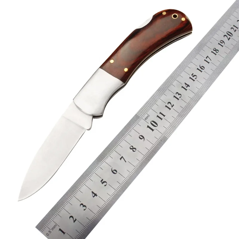 2022 популярный наружный охотничий складной карманный нож с цветной деревянной