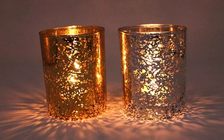  Стеклянные Votive Tealight подсвечники Mercury для