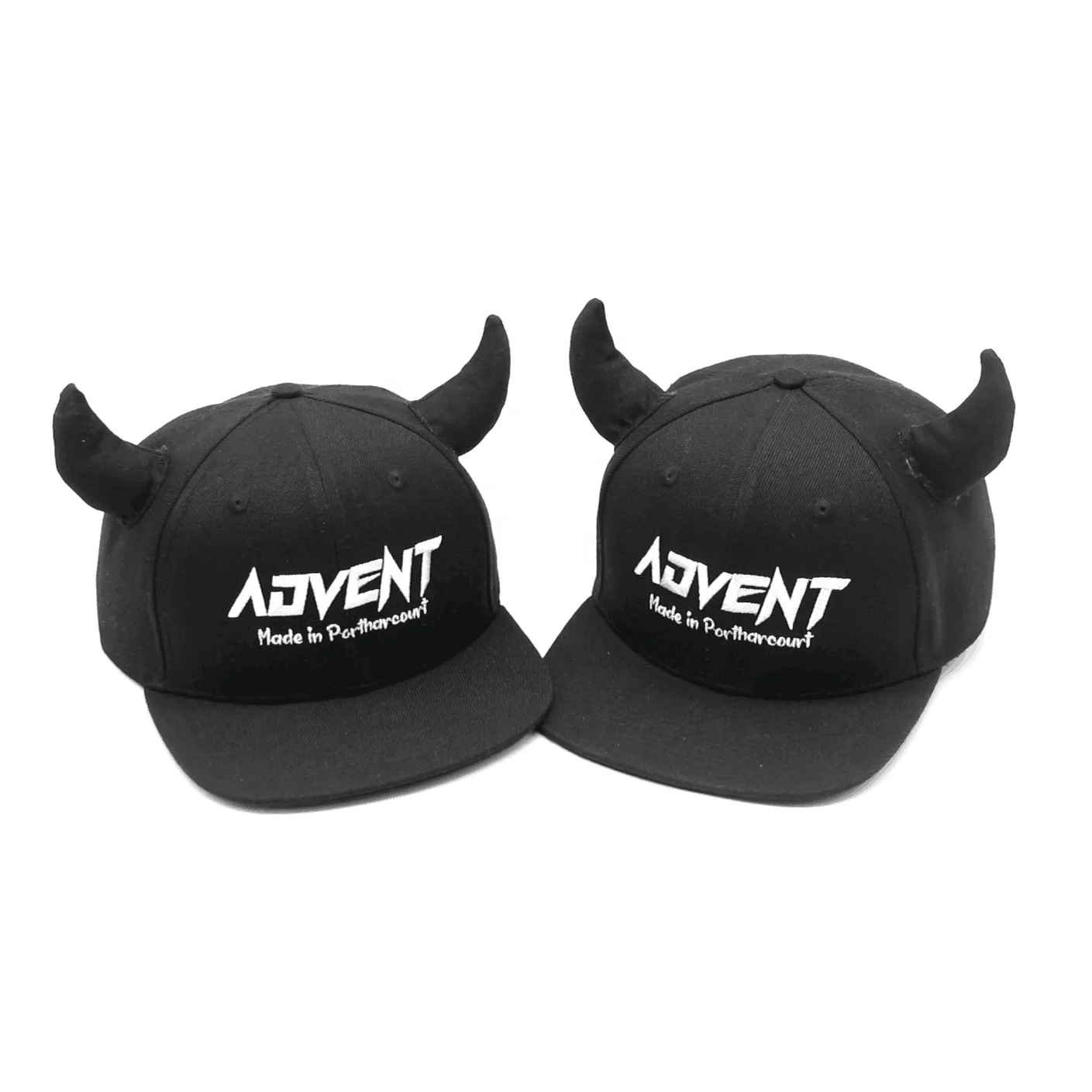 2023 Hot sale black Hip-hop Hat devil horns baseball snap back hip hop caps hats