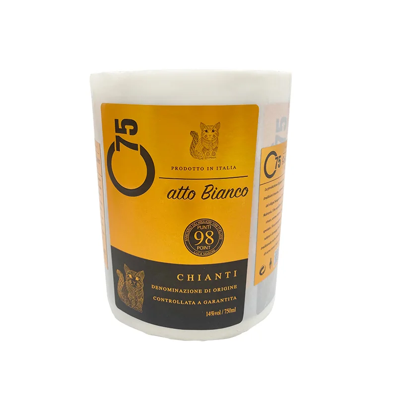 Red wine self-adhesive label sticker spot custom logo paper wine label bottle sticker packaging label