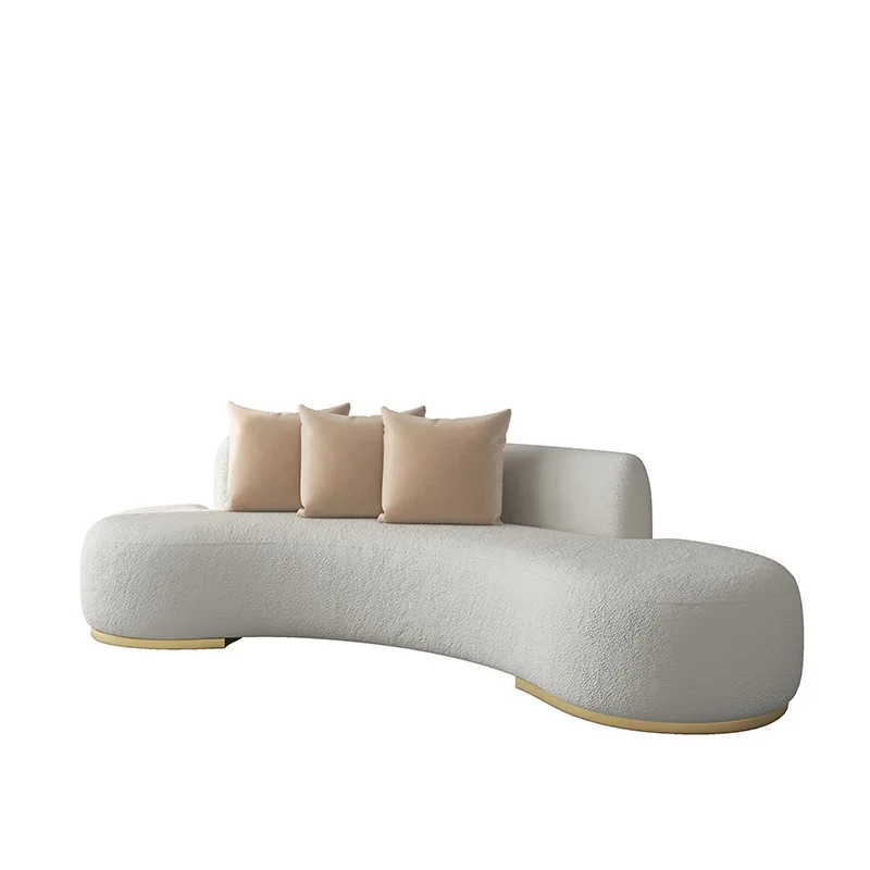 Nordic Lamb Velvet Fabric Sofa Modern Home Furniture Sofa Living Room Furniture Set