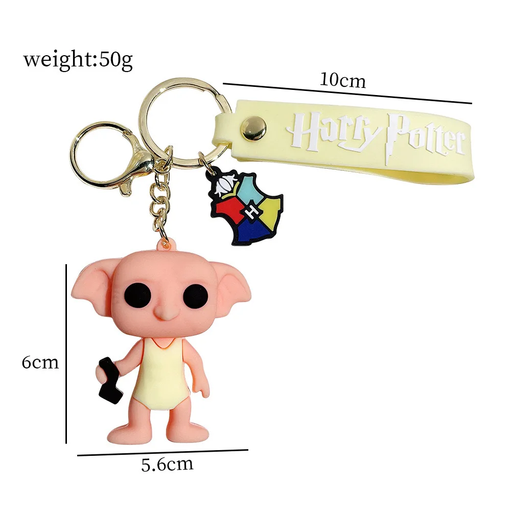 3D PVC cartoon anime keychain rubber custom Character Harry Porte Wristband Key chain Squirtle Car Bag Keyring Keychain