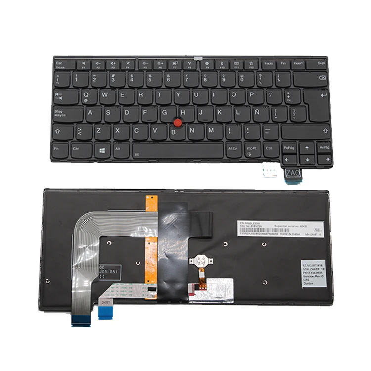 Replacement SP Keyboard for Lenovo ThinkPad T460s T470s SP Spanish Black Laptop Keyboard