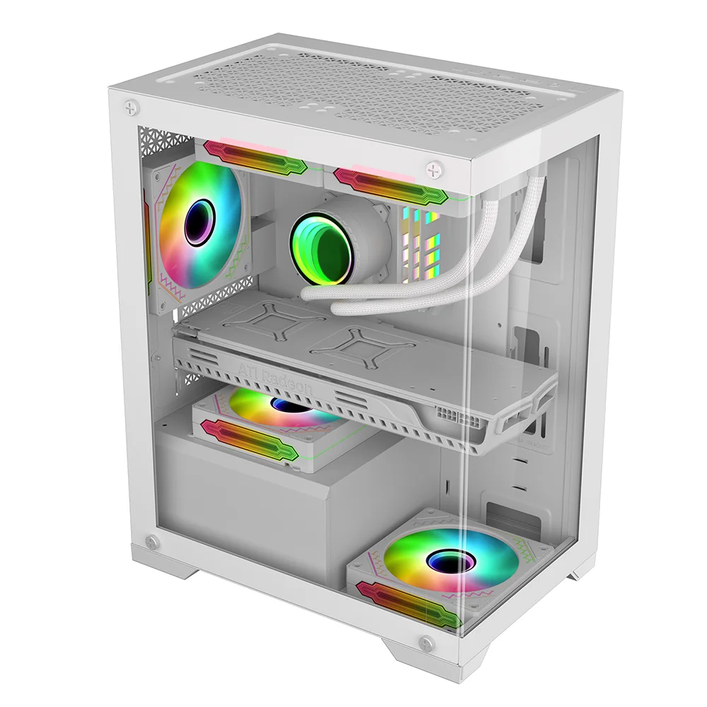 Factory Gaming Case Pc Micro ATX Mini-ITX  Tempered Glass Computer Cabinet Chassis Computer Cases Towers For Desktop USB3.0