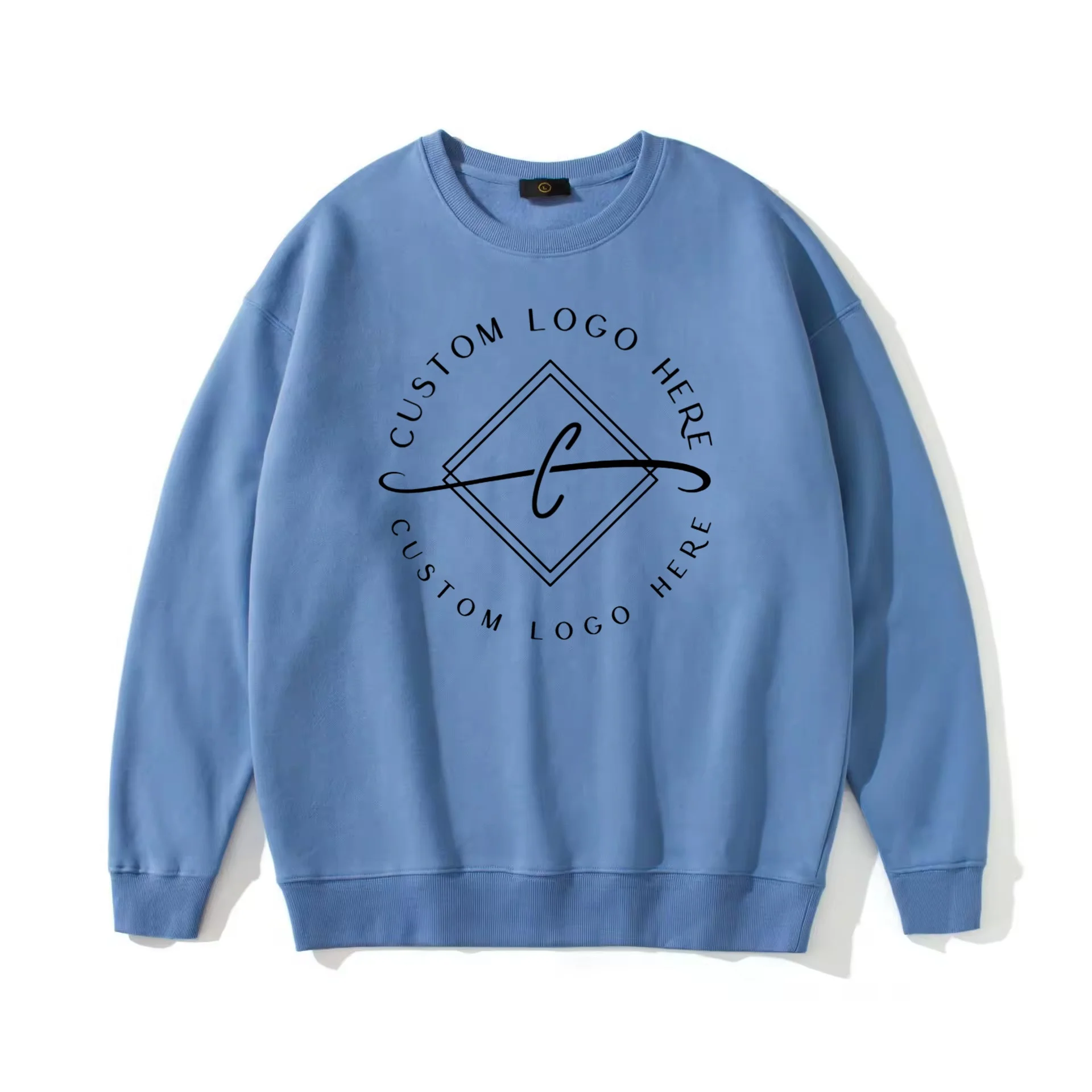 Crew Neck Unisex Hoodies Custom Men Sweatshirts Wholesale Custom Logo Printing Embroidery Oversize Fashion Style Men Clothing