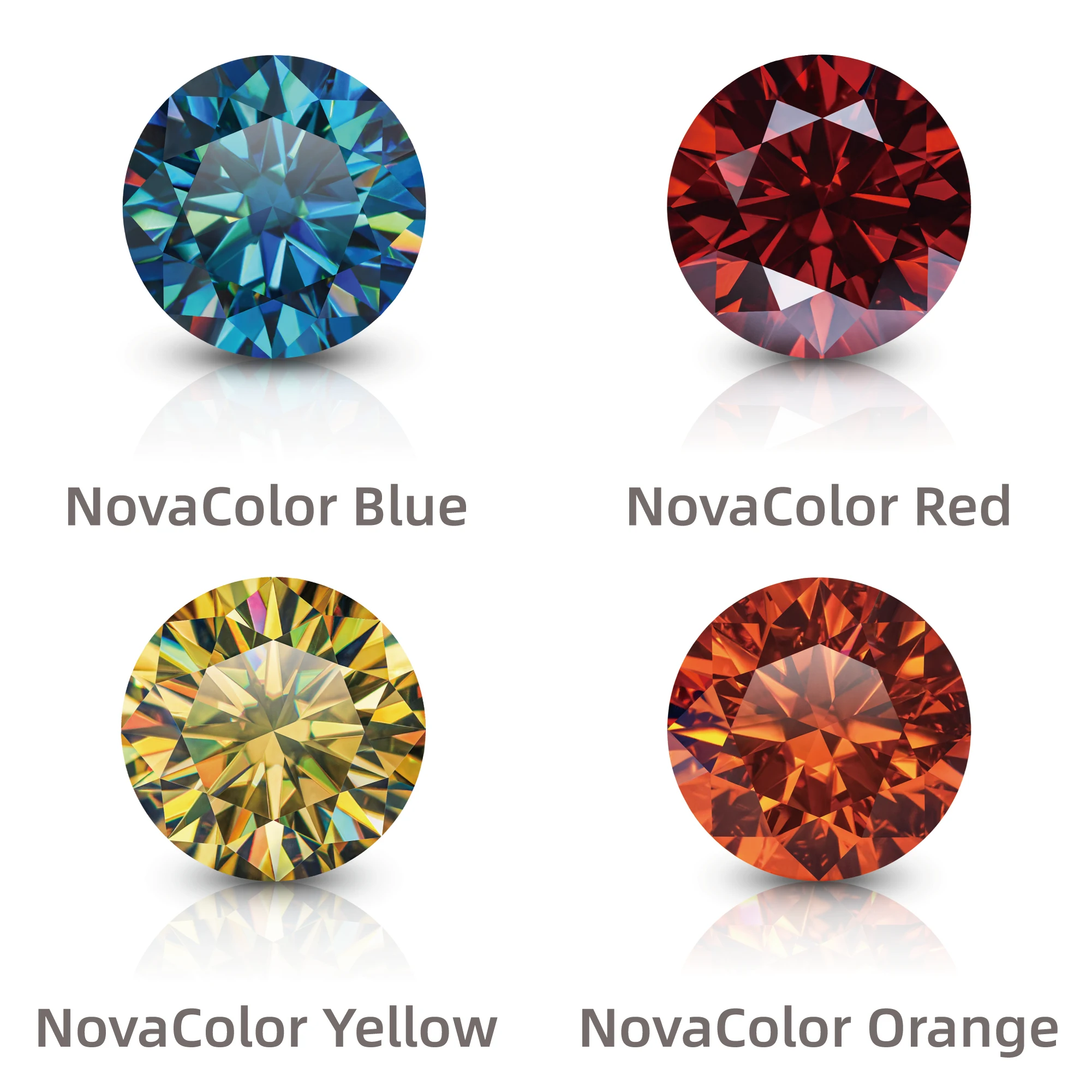 GIGAJEWE Wholesale loose natural colorful Moissanite diamond  Synthetic Diamond stones Price Per Carat