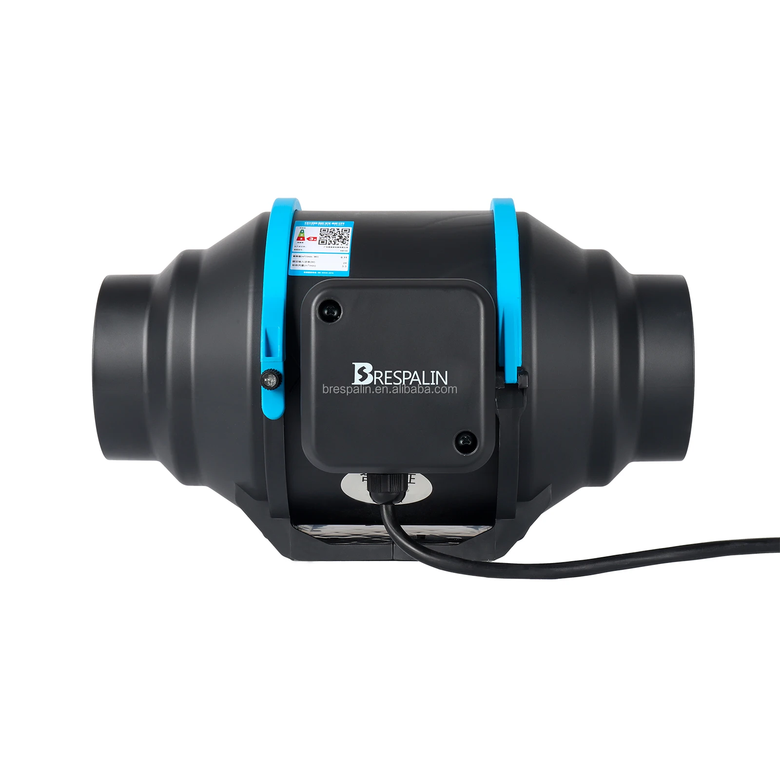 Hydroponic 250mm Silent Mixed Flow Ventilation In-line Duct Pipe Exhaust Fan for Grow Tent