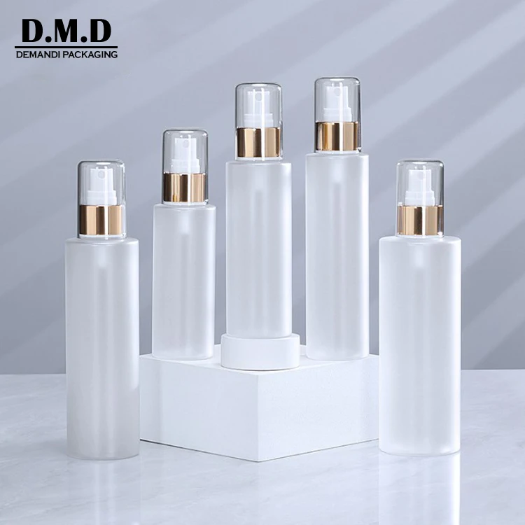Customized logo 100 ml 3oz frosted 150ml 120ml plastic PET 250ml empty body mist cosmetic spray bottle packaging 8 oz