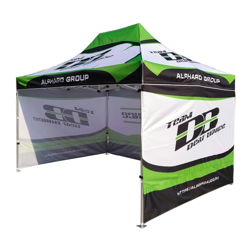 Ty 10x10 Custom Print Advertising Promotional Pop Up Event Folding Aluminium Gazebo Canopy Roof Top Trade Show Tent
