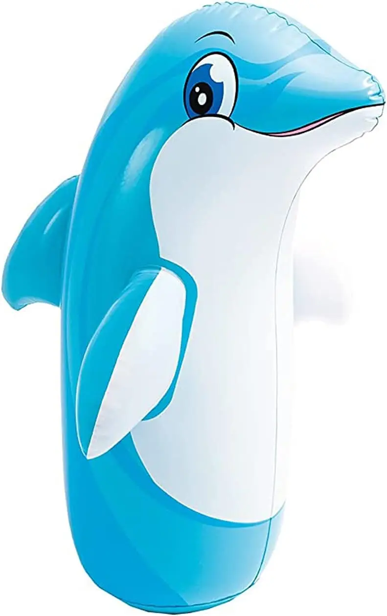 D04 NHR Hit Me Inflatable Toy for Kids Water Filled Base Bop Punch Boxign Bag for Toddlers PVC (Multi)