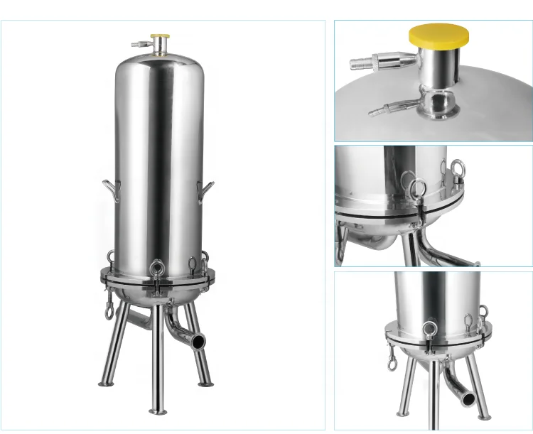 high dimensional accuracy stainless steel 316 cartridge filter housing for pre filtration of reverse osmosis water