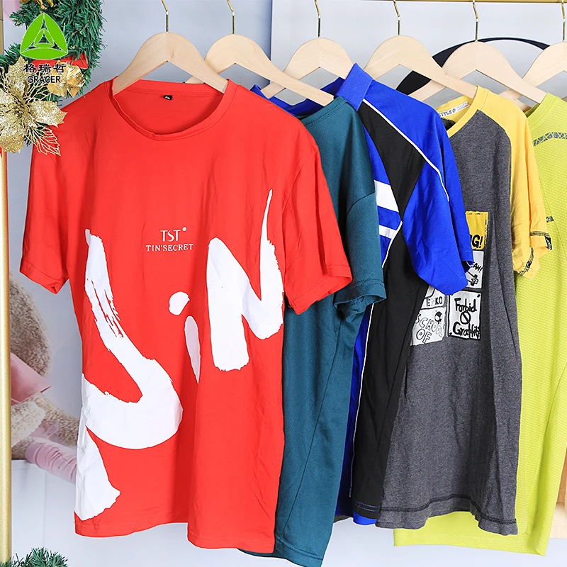 Thrift Clothes Bale Used T-Shirt Bundles Ukay Clothes Bales Tees For Men Factory Stock Wholesale Bales Bulk