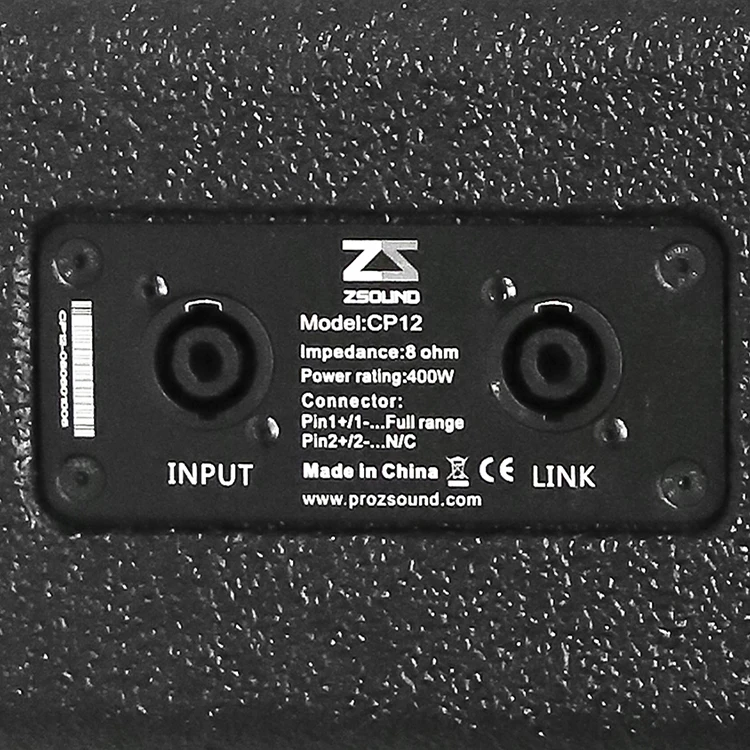ZSOUND CP12 2way Coaxial 400W 8ohm Music Equipment Installation Speaker 12 Woofer