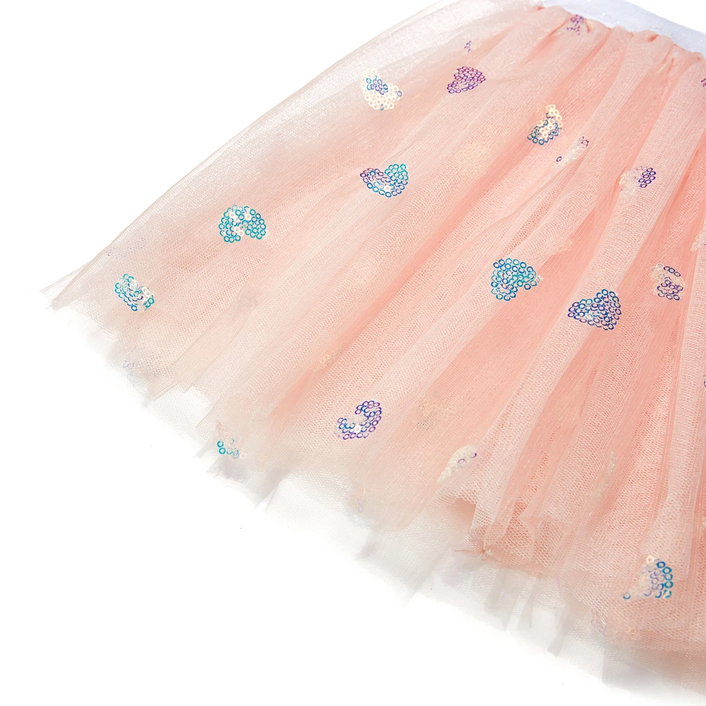 Girls Mesh Skirts Princess Pretty Love heart sequin Tutu Embroidery  Lace Dance Clothes with butterfly wings set for girl
