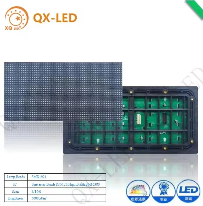 Factory P2 P2.5 P3 P3.91 P4 P5 32*16cm Outdoor Full Color Led Display Module Manufacturer