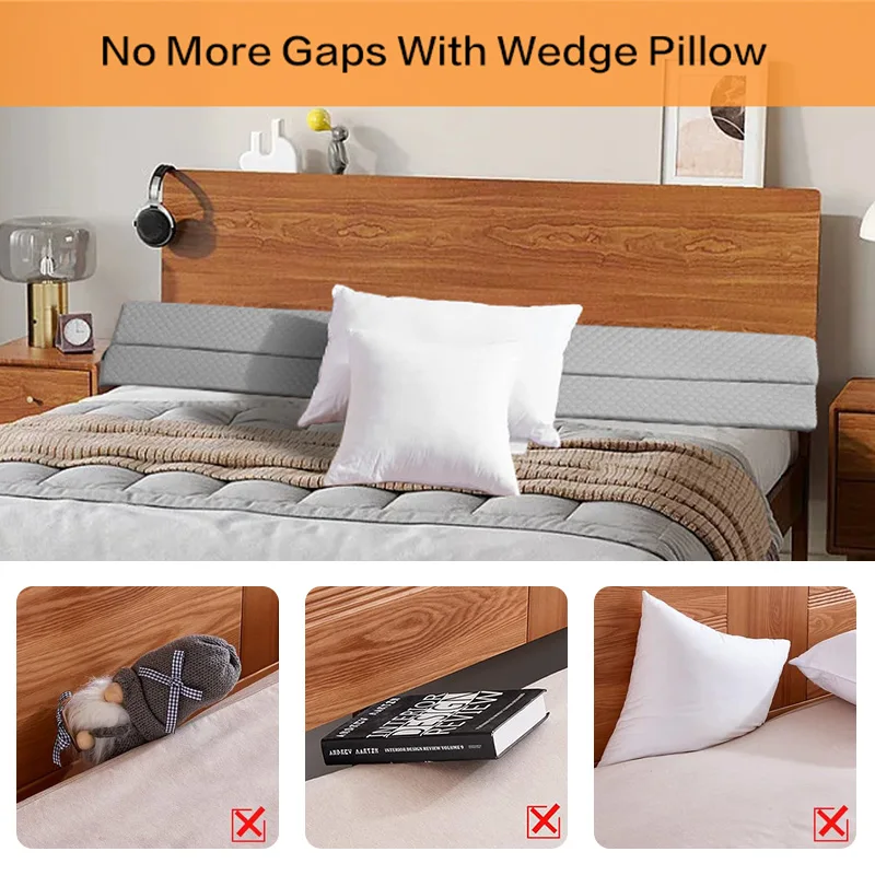Bed Headboard Wedge Pillow Mattress Wedge Pillow Fill Gap Between Headboard