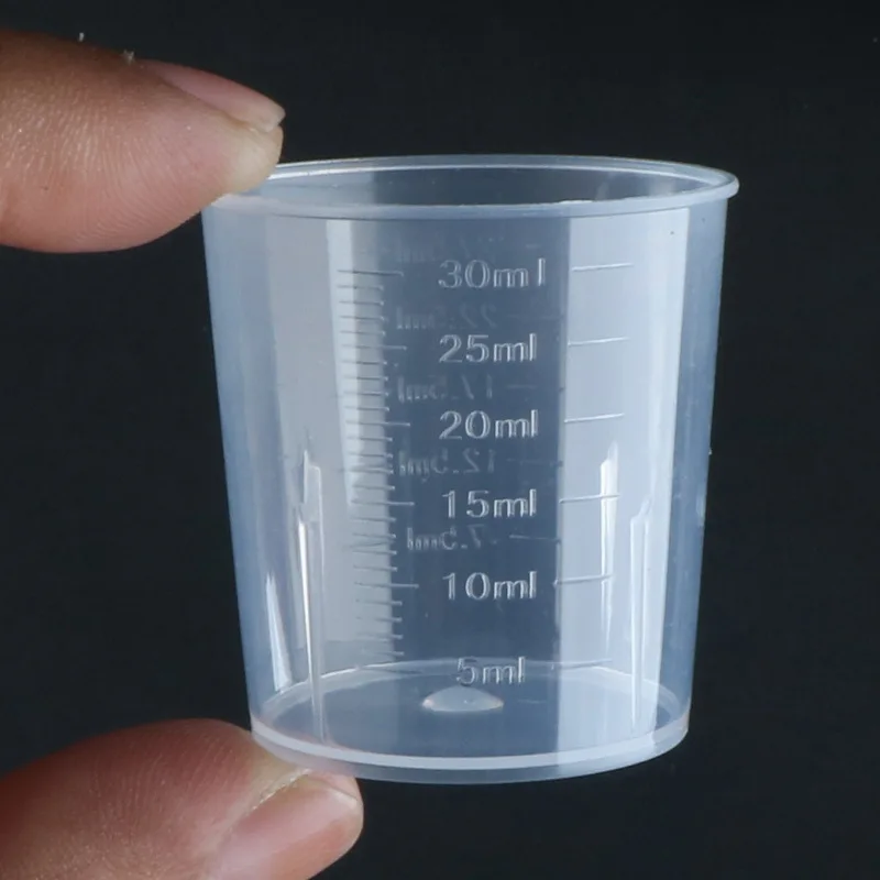 Lab Measurements Graduated Measuring Cup Plastic 30ML Clear Measuring cup