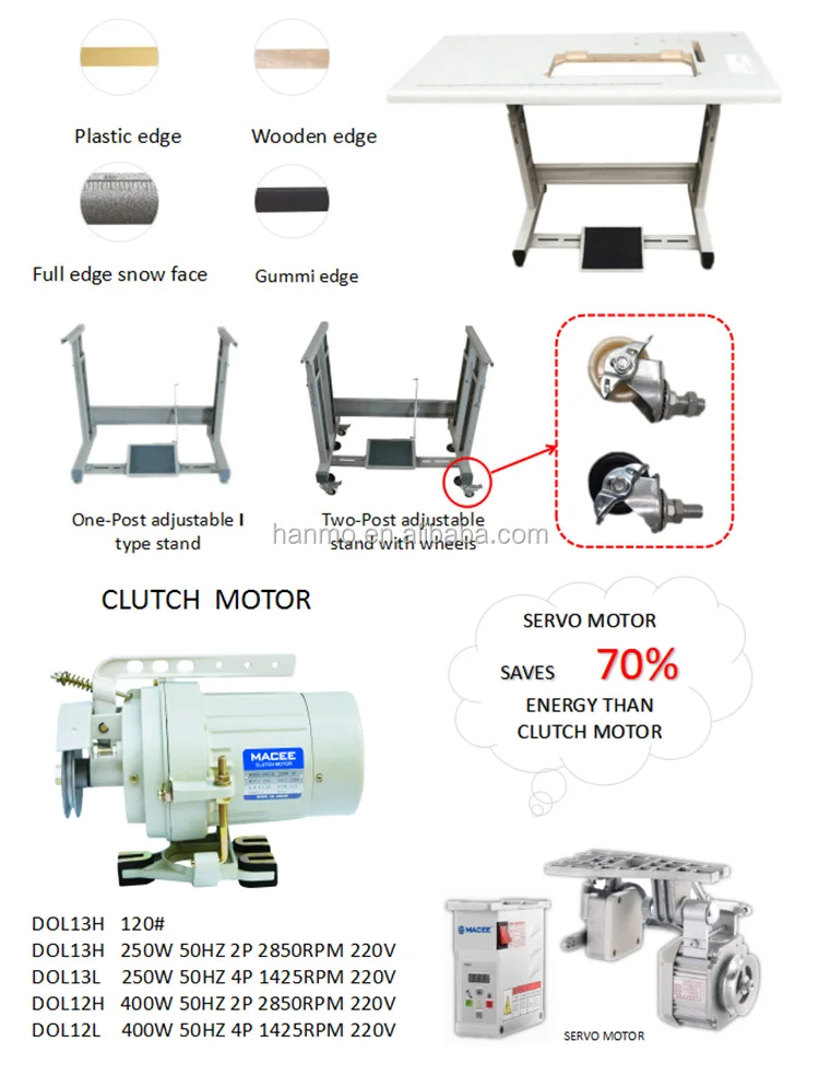MC 335 Cylinder Bed  Heavy Duty Unison Feed Industrial Lockstitch Sewing Machine for Leather