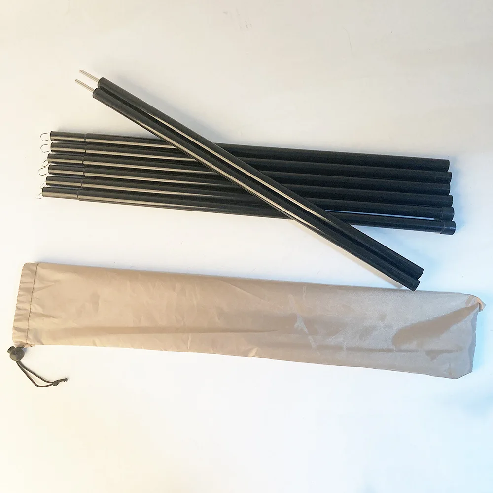 Poeticexist Camping Canopy Upright Telescopic Connectors Flexible Fiberglass Adjustable Trekking Aluminum Tent Poles