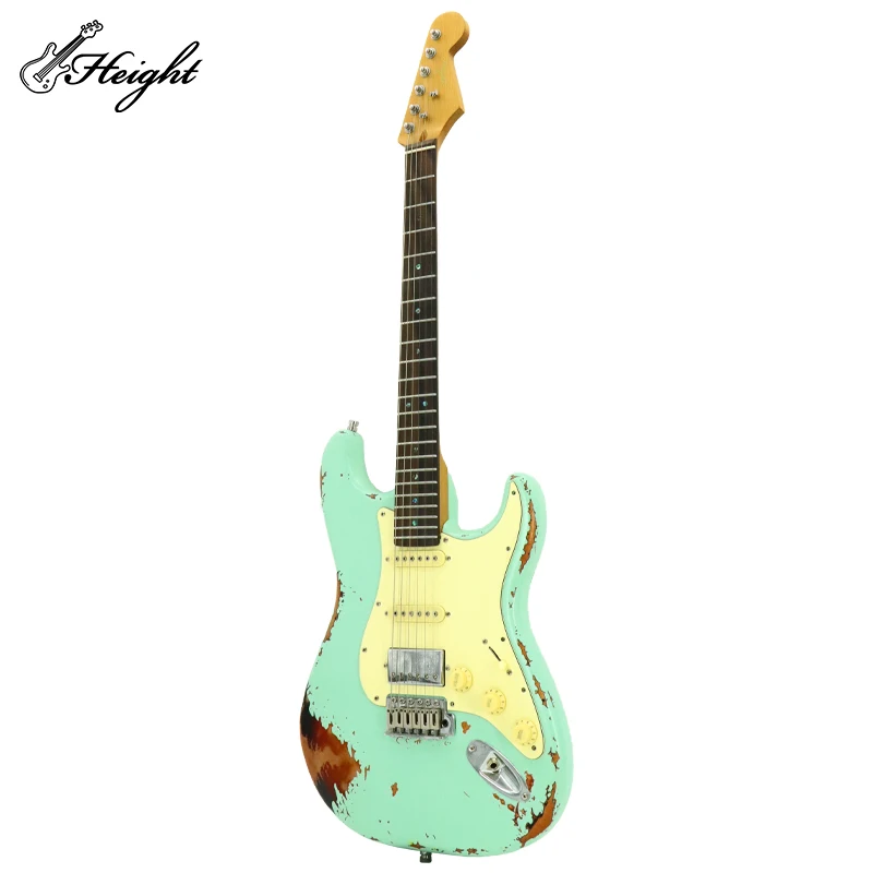 ST Semi Hollow Electric Guitar Custom Relic Bass Elektro Guitare Guitarra Electric