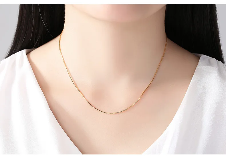 14k Gold 18 inch water wave cross snake bone chain melon seed chain sky star chain wholesale