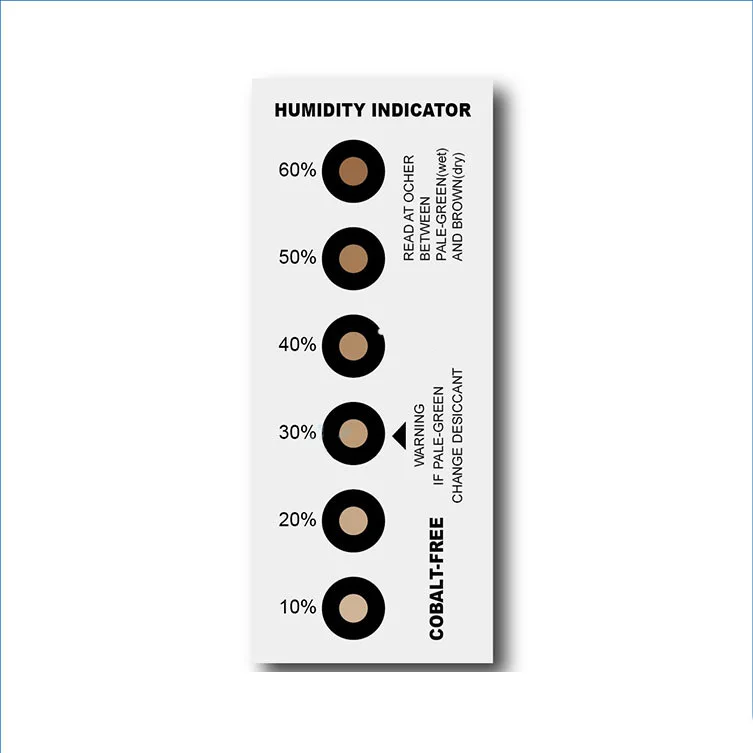 Cobalt free 9 dots humidity indicating desiccant price Humidity Indicator Card