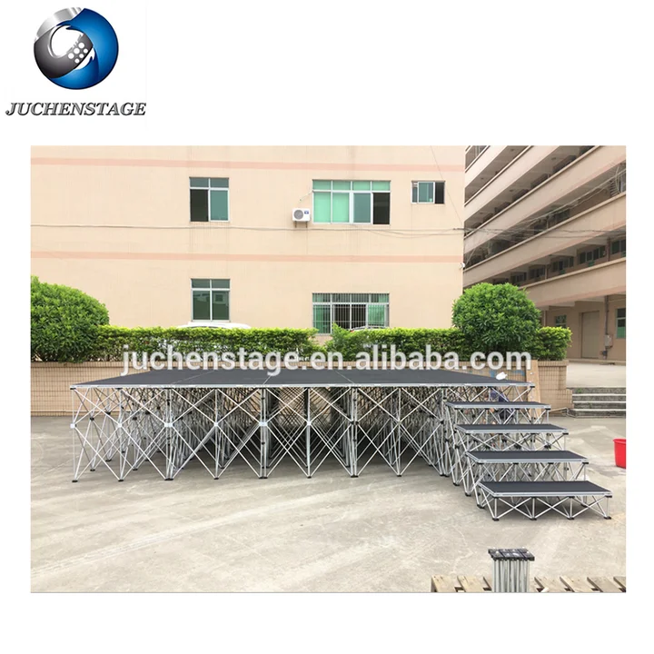 China Manufacturer Heavy Duty Event Concert Party foldable Adjustable Portable Mobile Stairs Truss Stage
