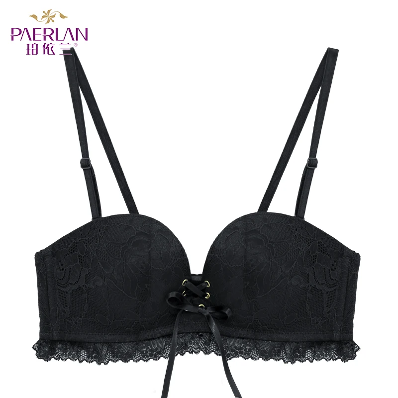 Young Girls Lace Sexy Blue Images Push up Bra for Women Fashionable Bra