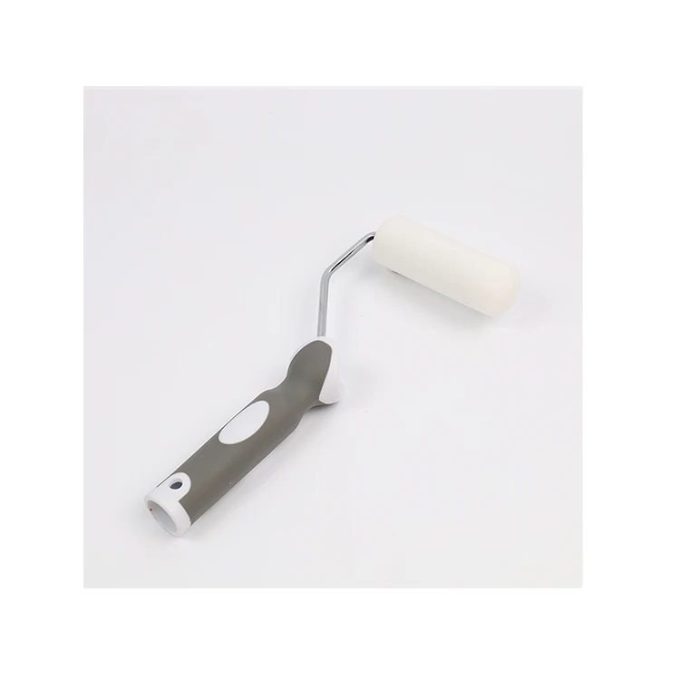 Professional Manufacture 4 Inch Rubber Plastic Handle Paint Microfiber Roller Brush For Wall Painting