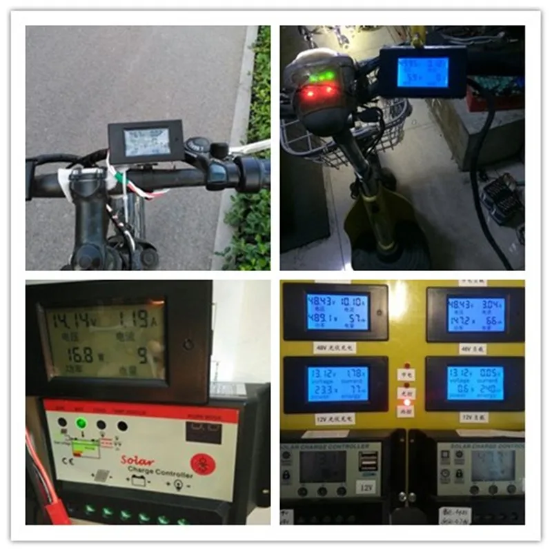PZEM-051 DC Цифровой Панель Вольтметр Амперметр переменного тока 6 5-100V 100A 4 IN1 ЖК энергии измеритель с