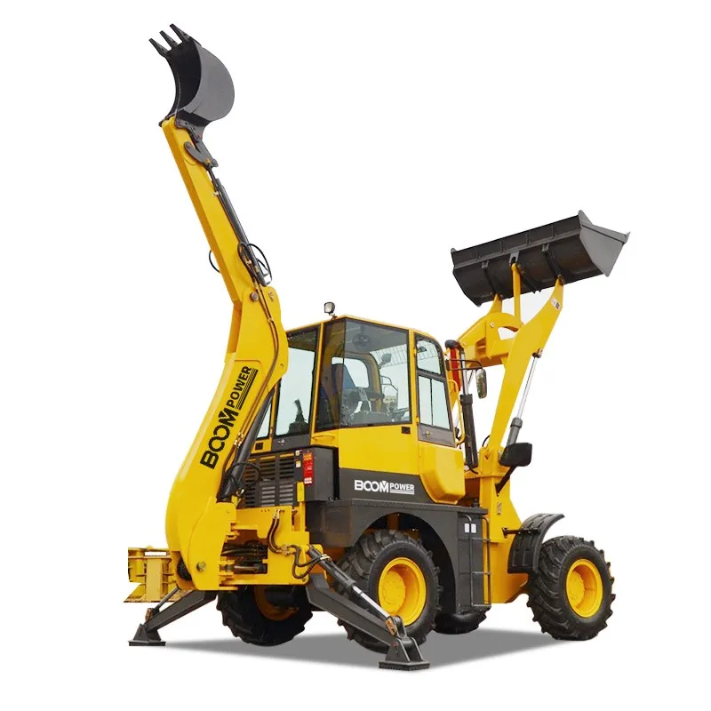 Large And Mini Front End Loader Tractor 3 To 8 Ton Multifunction Wheel Backhoe Loader For Sale