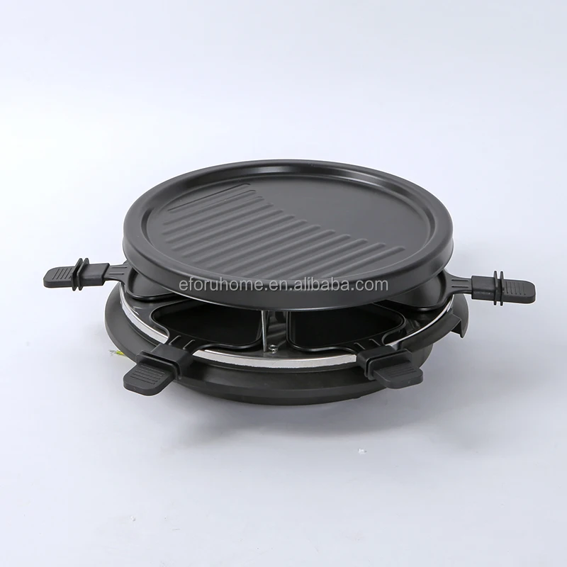 EFORU Raclette Grill 4 Persons Indoor Grill Machine Party Kitchen Electric Vertical BBQ Grill for Cheese Raclette