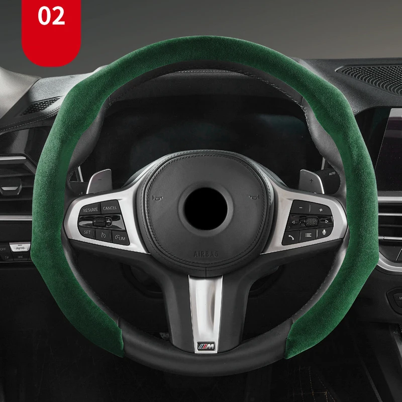 For BMW Car Steering Wheel Cover Automotive Interior Accessories Handle Cover General Sports Leather steering Wheel Cover