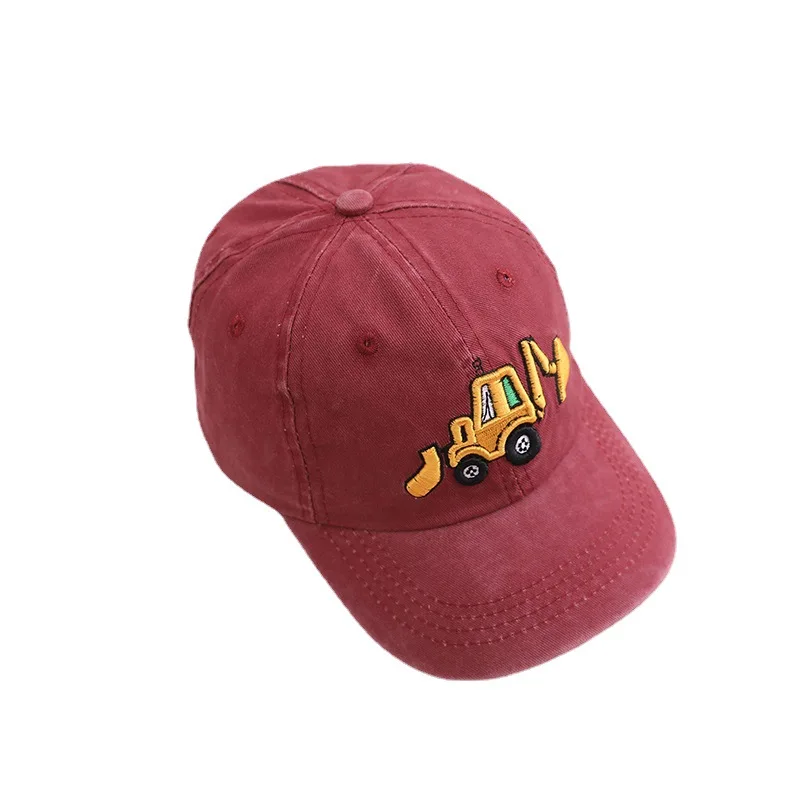 Children High Quality Custom logo Embroidery Curved Brim Solid Color Cotton outdoor Windproof sunhat baseball caps