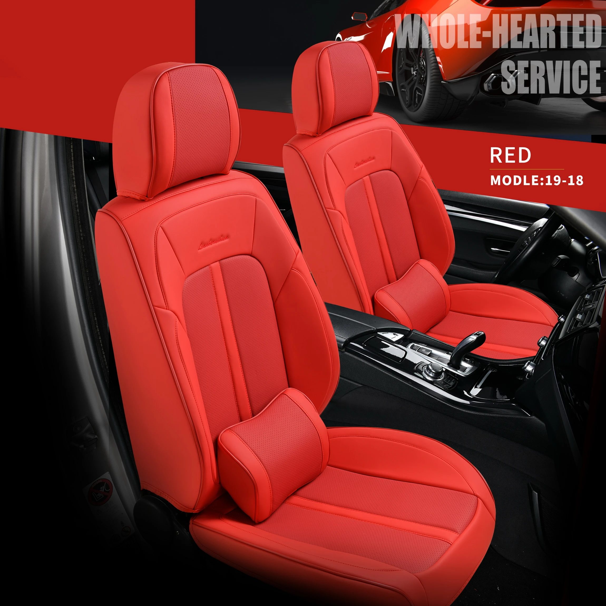 Car Seat Covers Set Wholesale PU Leather Car Seat Cover Full Set Universal Cushion