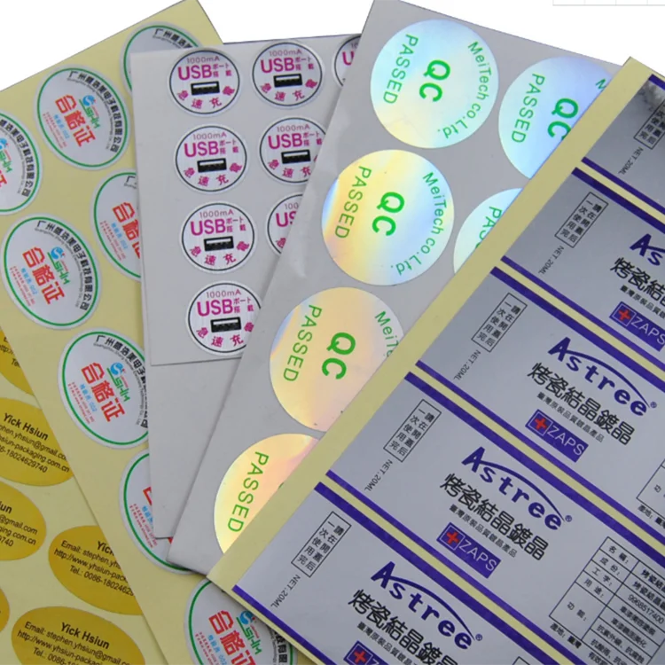
Custom quality check label factory using die cut waterproof coated paper QC pass sticker 