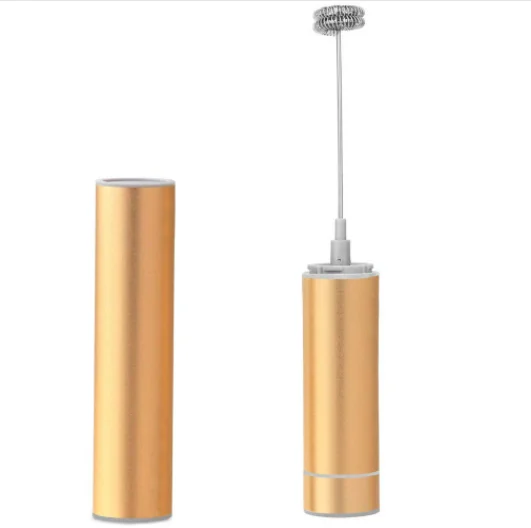 Premium quality customized logo gold milk frother electric frother gold frother rose gold