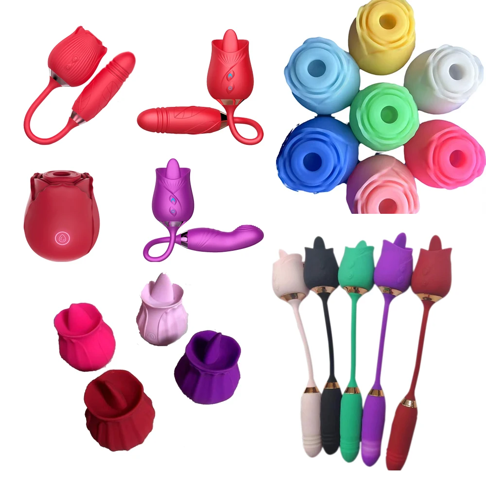 Factory Price Male Sucking Function Stimulator Clitoralis Waterproof Vibrating Pink Rose vibrator with tongue for women