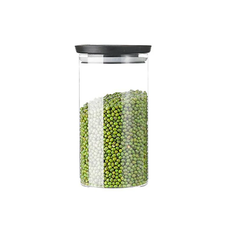 kitchen high borosilicate glass clear large glassware container jars with sealed lids for grain storage Canister Sealable Tank